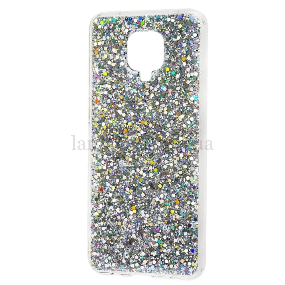 Чехол для Xiaomi Redmi Note 9s / 9 Pro Wave confetti серебристый