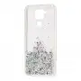 Чехол для Xiaomi Redmi Note 9 Wave confetti прозрачно-серебристый