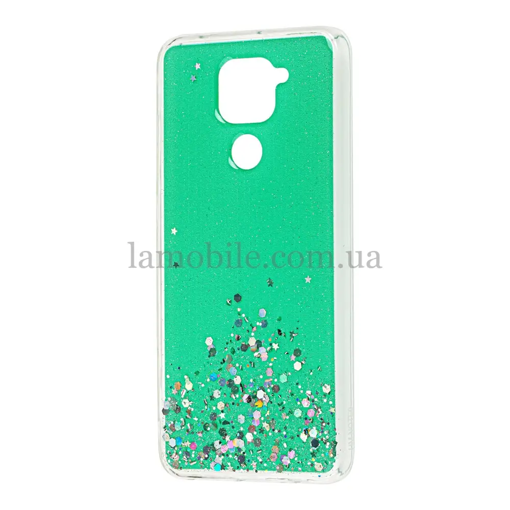 Чохол для Xiaomi Redmi Note 9 Wave confetti м'ятний