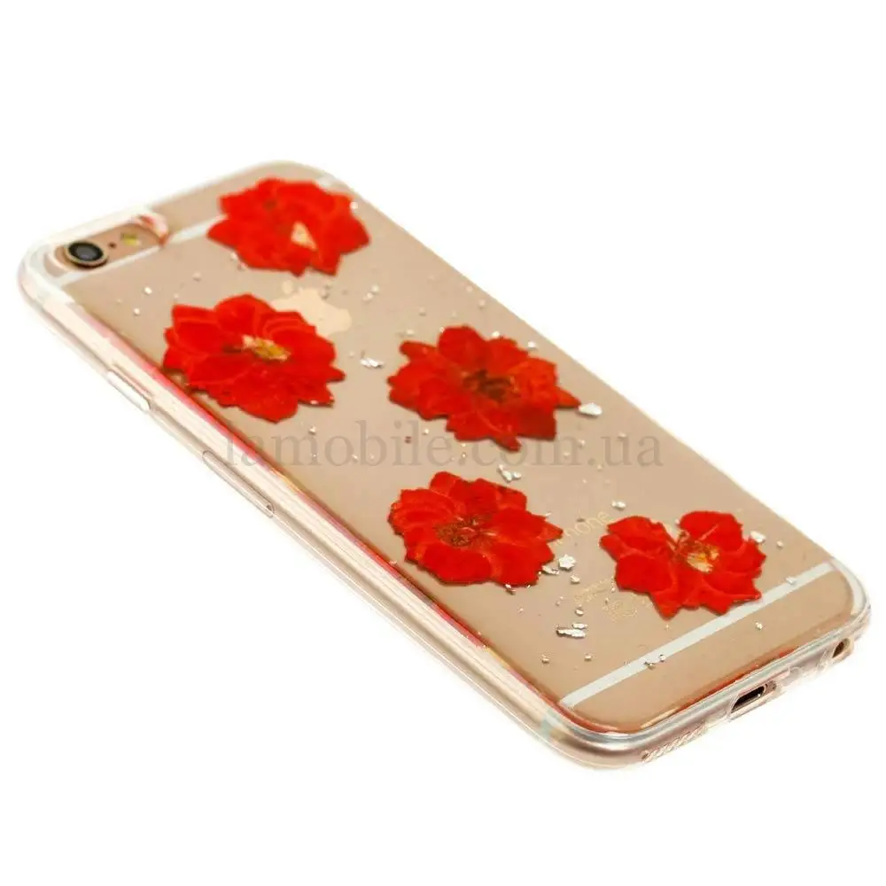 Чохол Nature Flowers для iPhone 6 червоні квіти