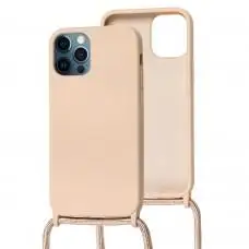 Чохол для iPhone 12 Pro Max Wave Lanyard with logo pink sand