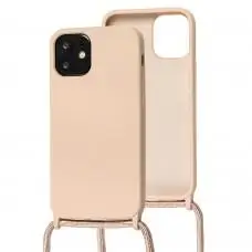 Чохол для iPhone 12 mini Wave Lanyard without logo pink sand