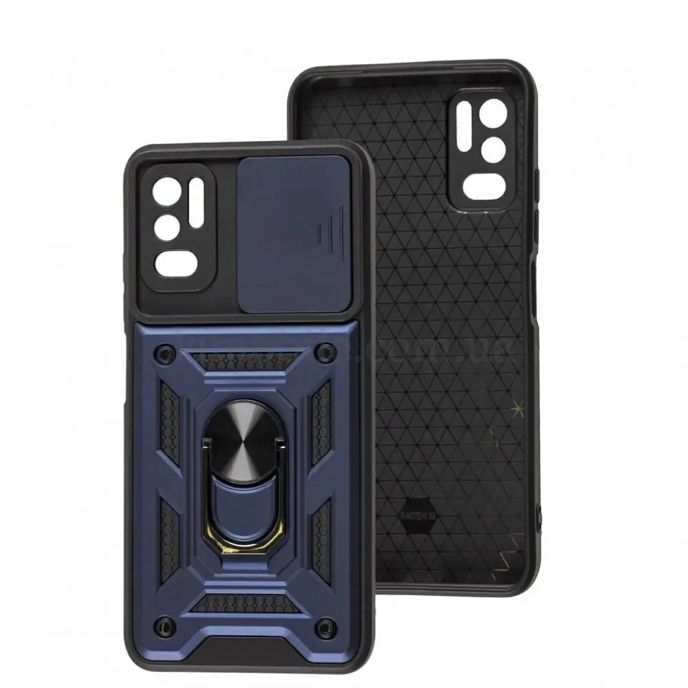 Чохол для Xiaomi Redmi Note 10 5G / Poco M3 Pro Serge Ring Armor ударостійкий синій