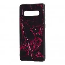 Чехол для Samsung Galaxy S10 (G973) Marble "марсала"