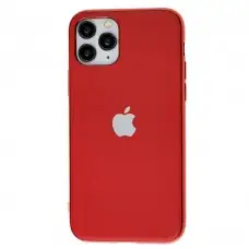 Чехол для iPhone 11 Pro Silicone case матовый (TPU) красный