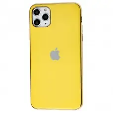 Чехол для iPhone 11 Pro Max Silicone case матовый (TPU) желтый
