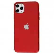 Чехол для iPhone 11 Pro Max Silicone case матовый (TPU) красный
