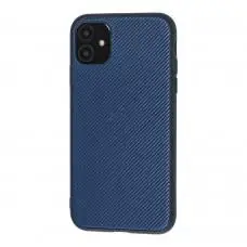 Чехол для iPhone 11 Fiber Logo синий