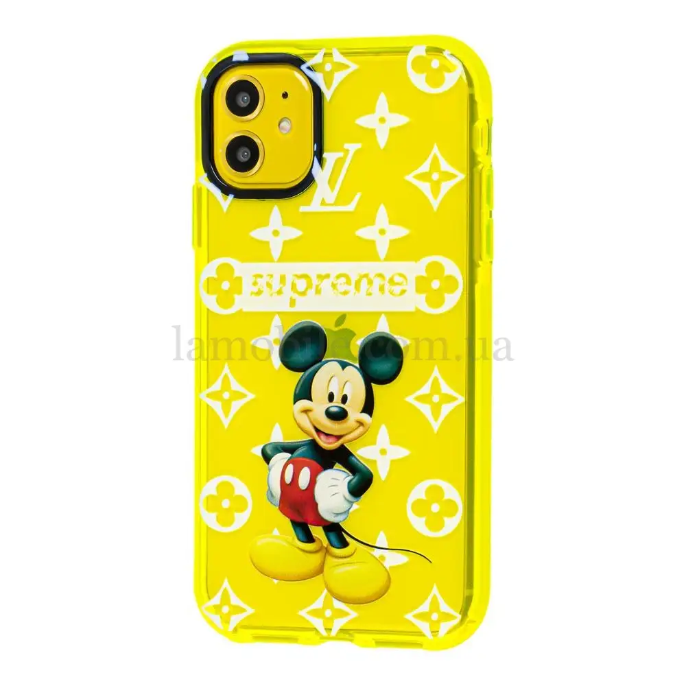 Чохол для iPhone 11 Neon print Міккі Маус supreme