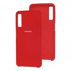 Чехол для Samsung Galaxy A7 2018 (A750) Silky Soft Touch темно-красный