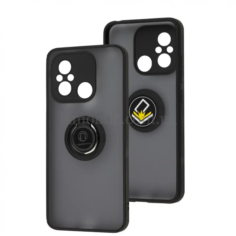 Чехол для Xiaomi Redmi 12C/11A/Poco C55 LikGus Edging Ring черный