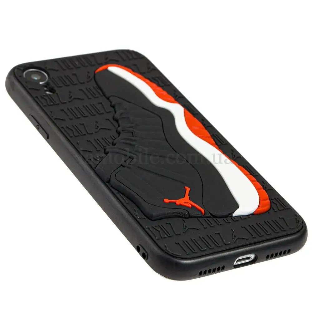 Чехол для iPhone Xr Sneakers Brand jordan черный / красный