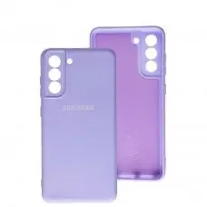 Чехол для Samsung Galaxy S21 FE (G990) Silicone Full camera сиреневый / dasheen 