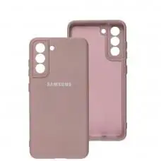 Чехол для Samsung Galaxy S21 FE (G990) Silicone Full camera розовый / pink sand
