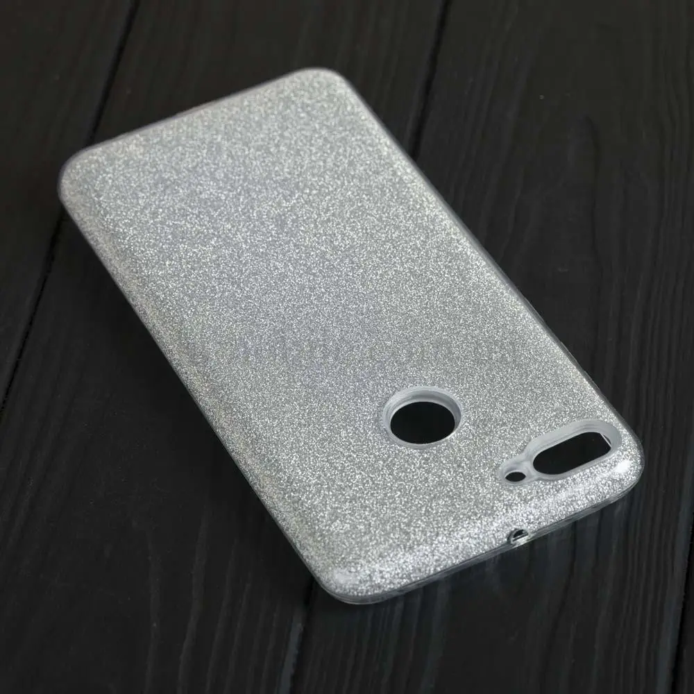 Чохол для Huawei Y9 2018 Shining Glitter з блискітками сріблястий