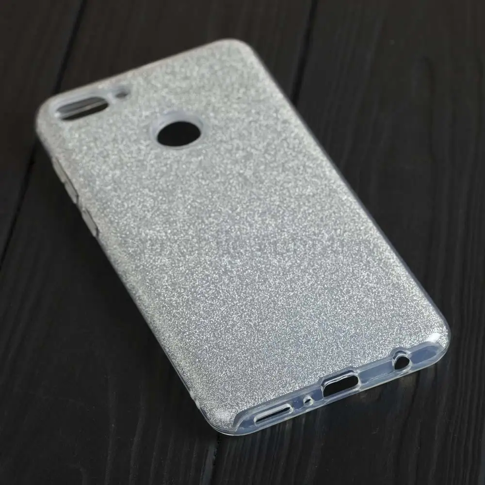 Чохол для Huawei Y9 2018 Shining Glitter з блискітками сріблястий
