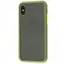 Чехол для iPhone X / Xs  "LikGus Maxshield" зеленый / желтый