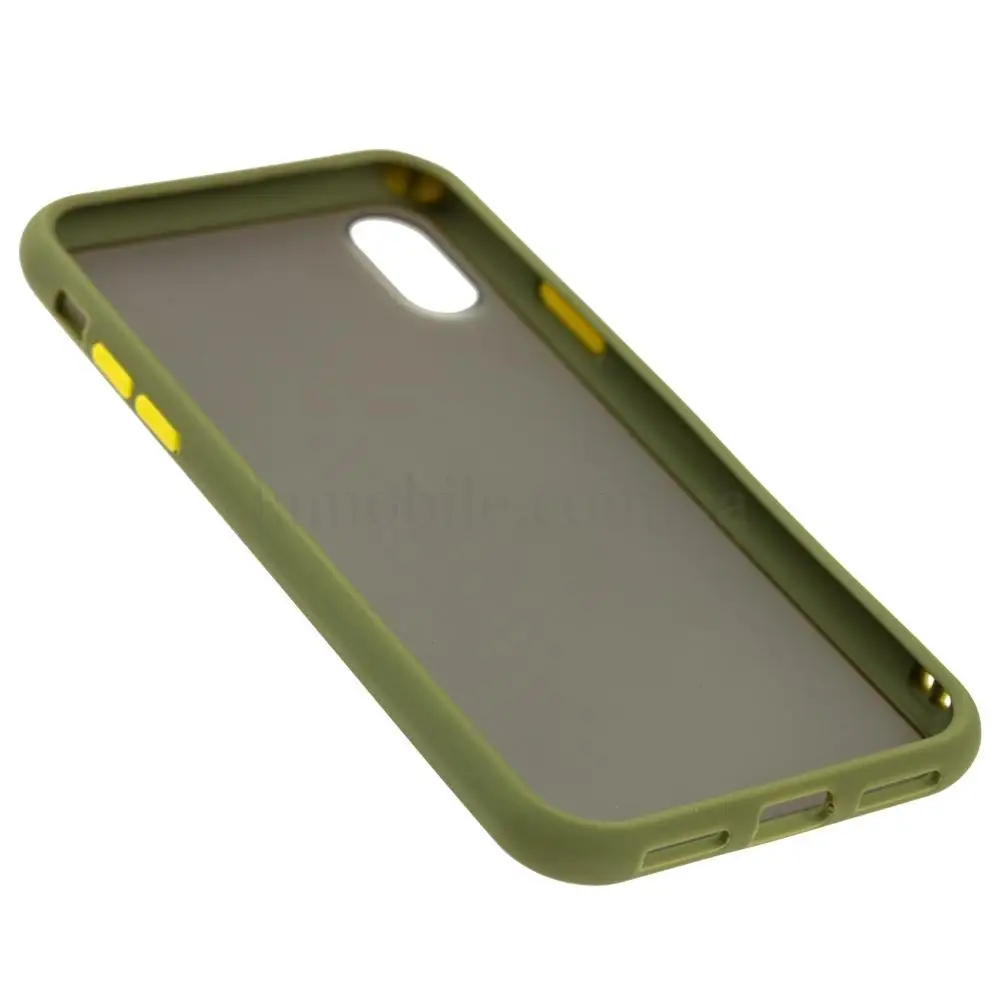 Чехол для iPhone X / Xs  "LikGus Maxshield" зеленый / желтый