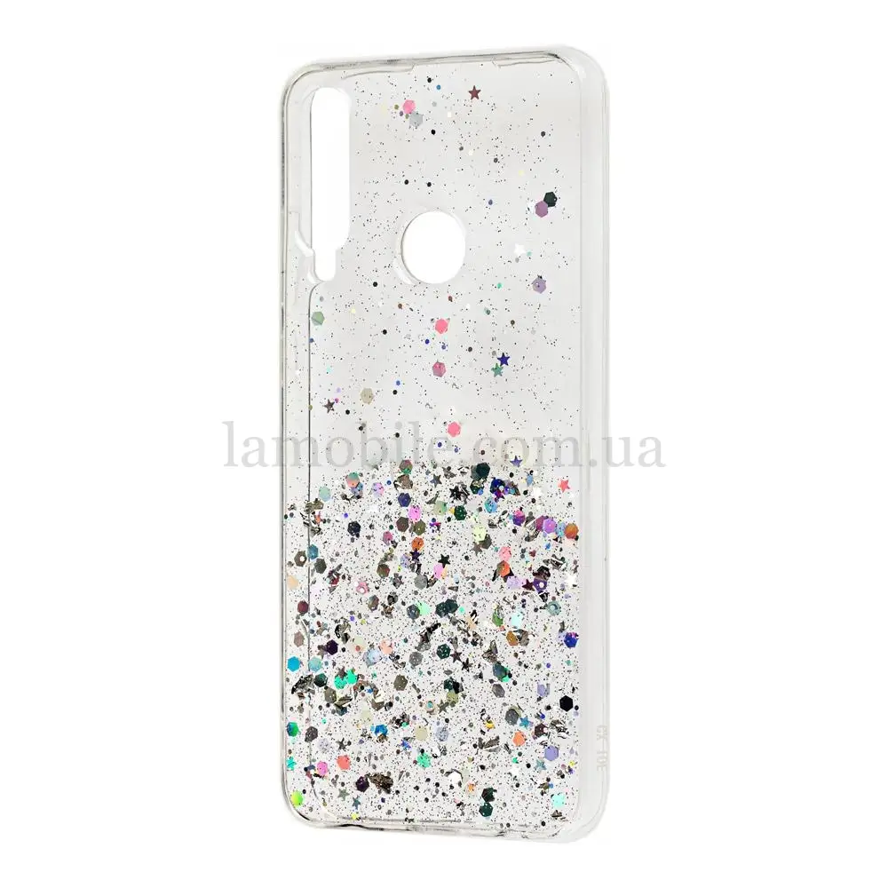 Чохол для Huawei Y6p glitter star цукерки прозорий
