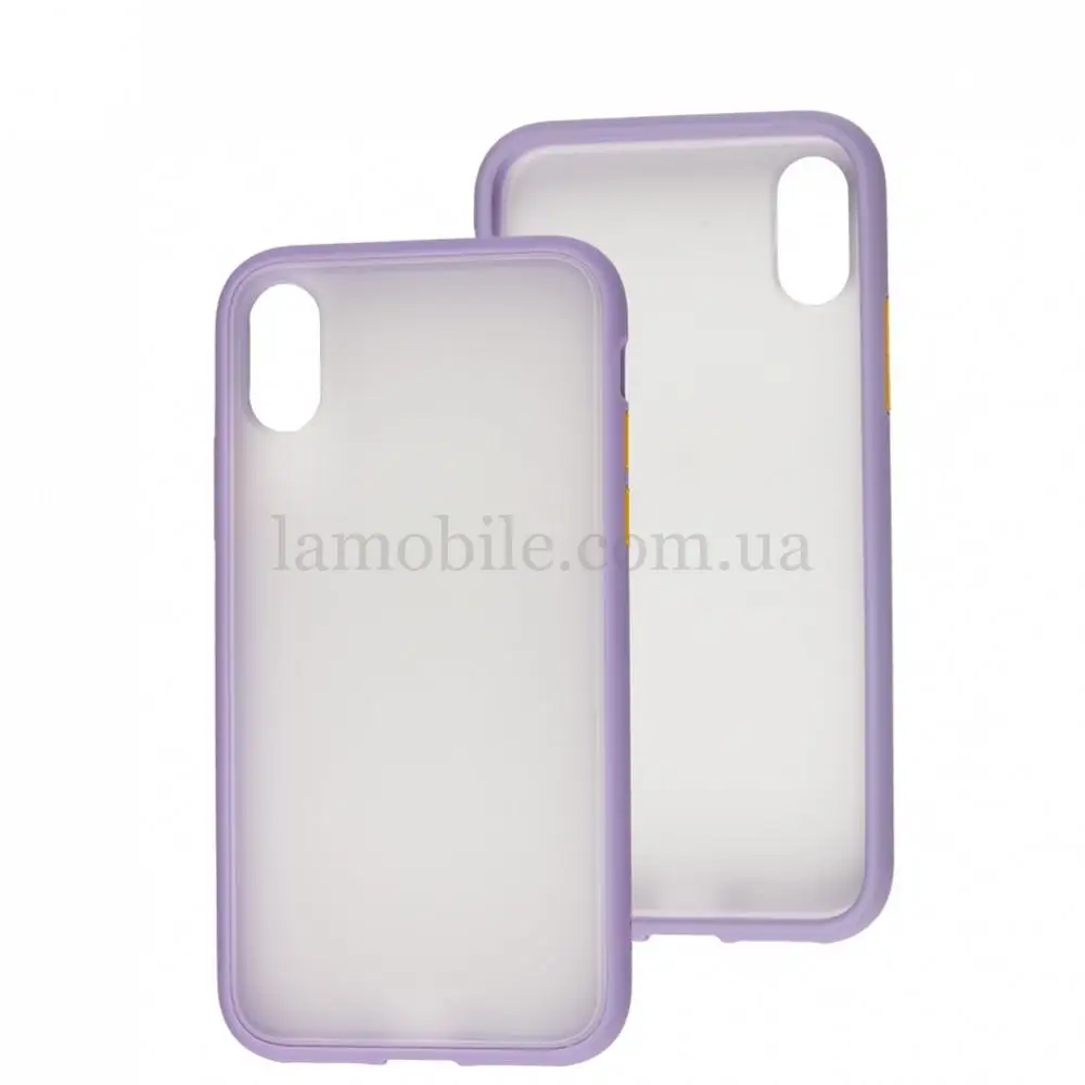 Чехол для iPhone X / Xs  "LikGus Maxshield" сиреневый