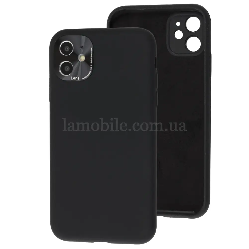 Чохол для iPhone 11 Silicone Full camera Lens чорний