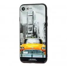 Чехол White Knight для iPhone 7 / 8 Glass Таймс-сквер