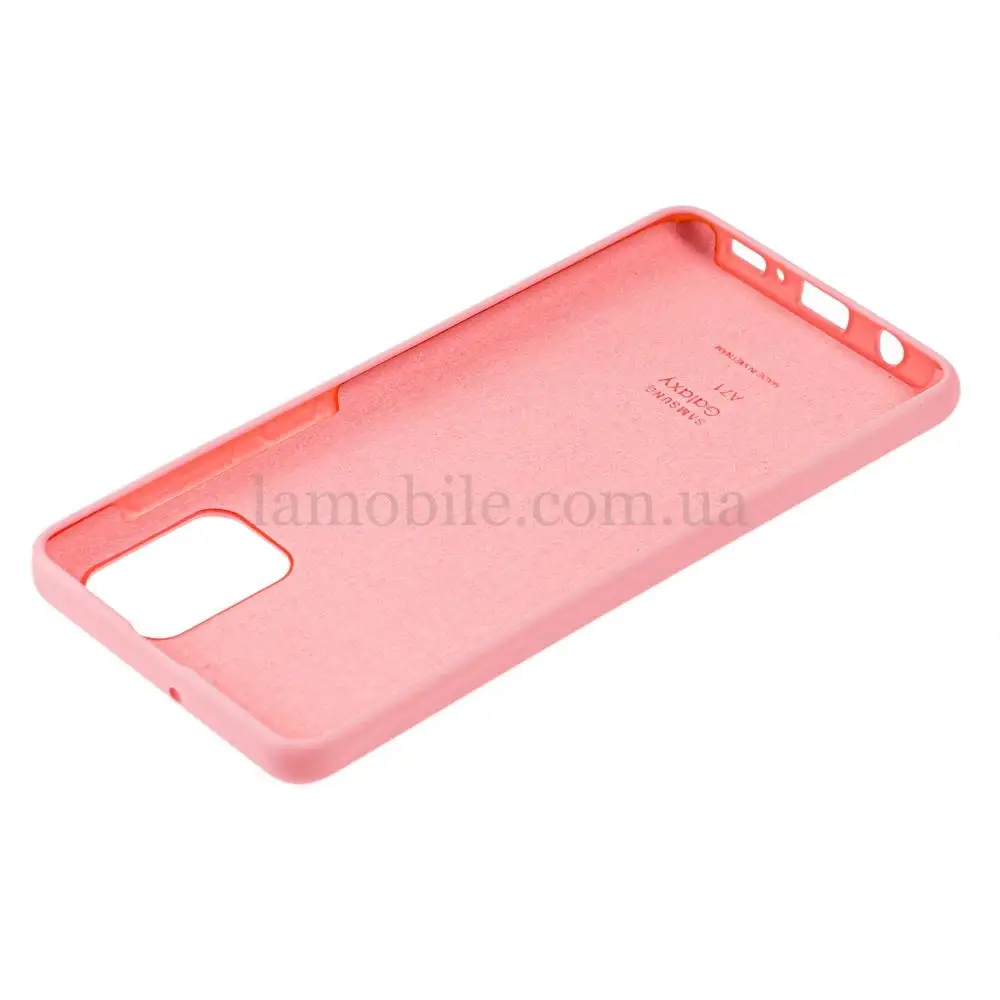 Чехол для Samsung Galaxy A71 (A715) Silicone Full светло-розовый  