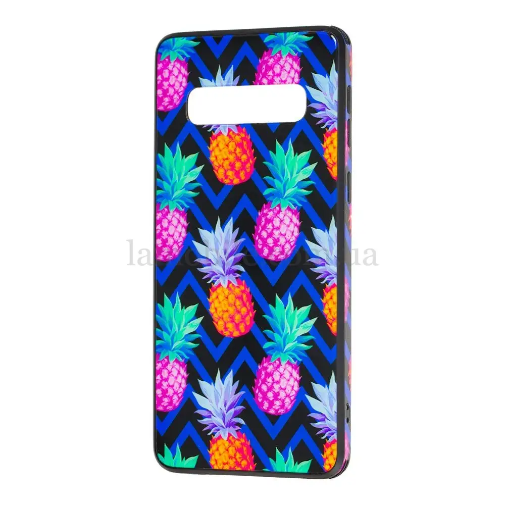 Чохол для Samsung Galaxy S10 (G973) glass print "ананаси"
