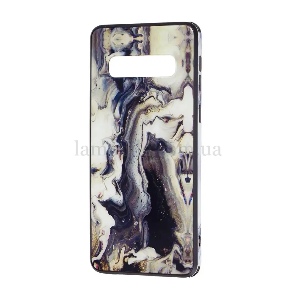 Чехол для Samsung Galaxy S10 (G973) glass print "мрамор"