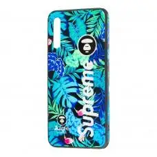 Чехол для Samsung Galaxy A50 / A50s / A30s glass print "Supreme" цветной