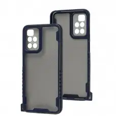 Чехол для Xiaomi Redmi 10 Carbon strap blue