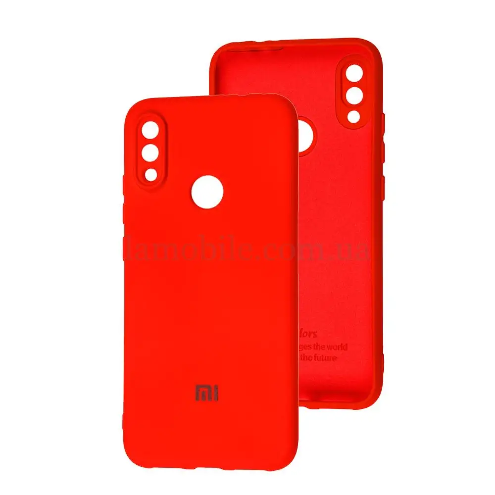 Чехол для Xiaomi Redmi Note 7 Silicone Full camera красный