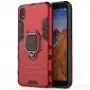 Чехол для Xiaomi Redmi 7A Transformer Ring ударопрочный с кольцом красный
