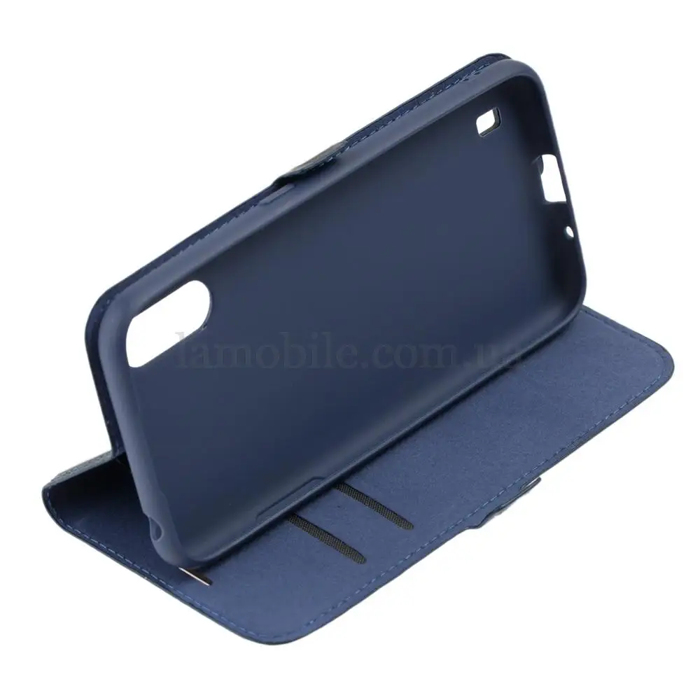 Чехол книжка для Samsung Galaxy A01 (A015) Side Magnet синий