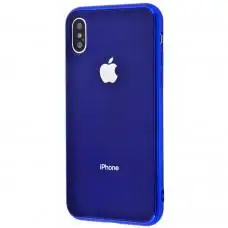 Чехол для iPhone X / Xs Original glass синий