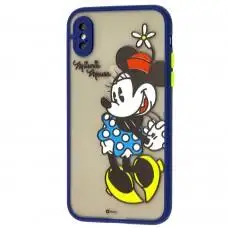 Чехол для iPhone X / Xs Picture shadow matte minnie mouse / dark blue