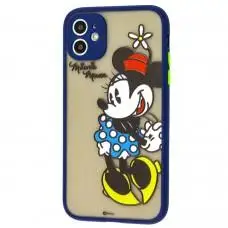Чехол для iPhone 11 Picture shadow matte minnie mouse / dark blue