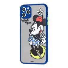 Чехол для iPhone 11 Pro Max Picture shadow matte minnie mouse / dark blue