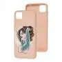 Чохол для Huawei Y5p Wave Fancy red lips girl / pink sand