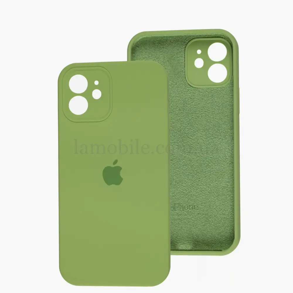 Чехол для iPhone 12 Silicone Slim Full camera mint