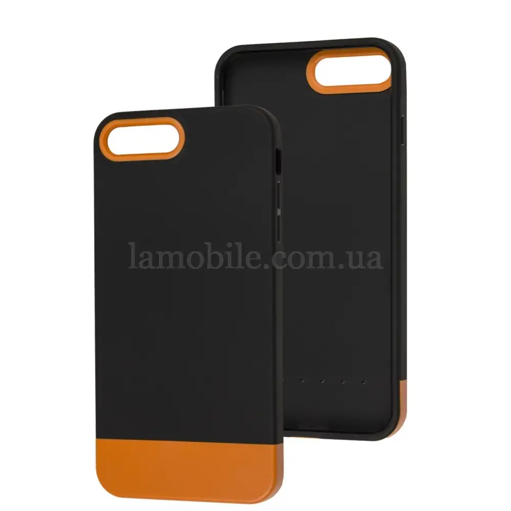 Чохол для iPhone 7 Plus / 8 Plus Bichromatic black / orange