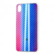 Чохол для Xiaomi Redmi 7A Carbon Gradient Hologram синій
