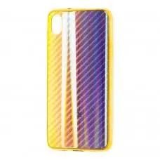 Чохол для Xiaomi Redmi 7A Carbon Gradient Hologram золотистий