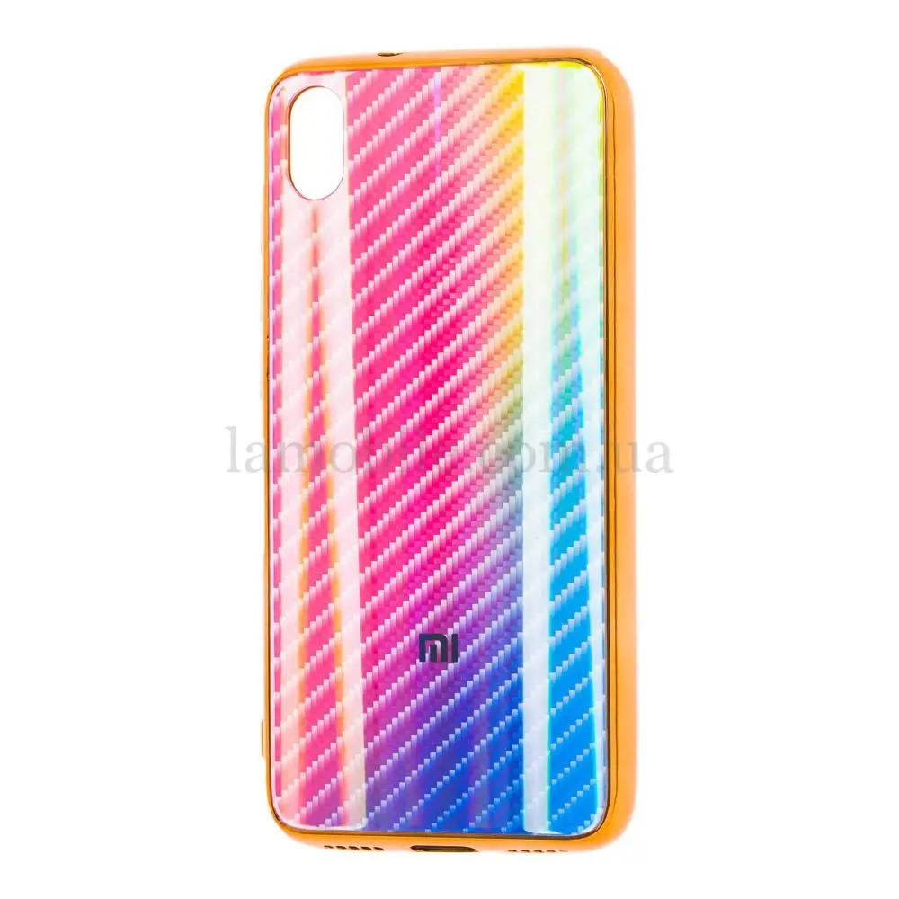 Чехол для Xiaomi Redmi 7A Carbon Gradient Hologram розовый