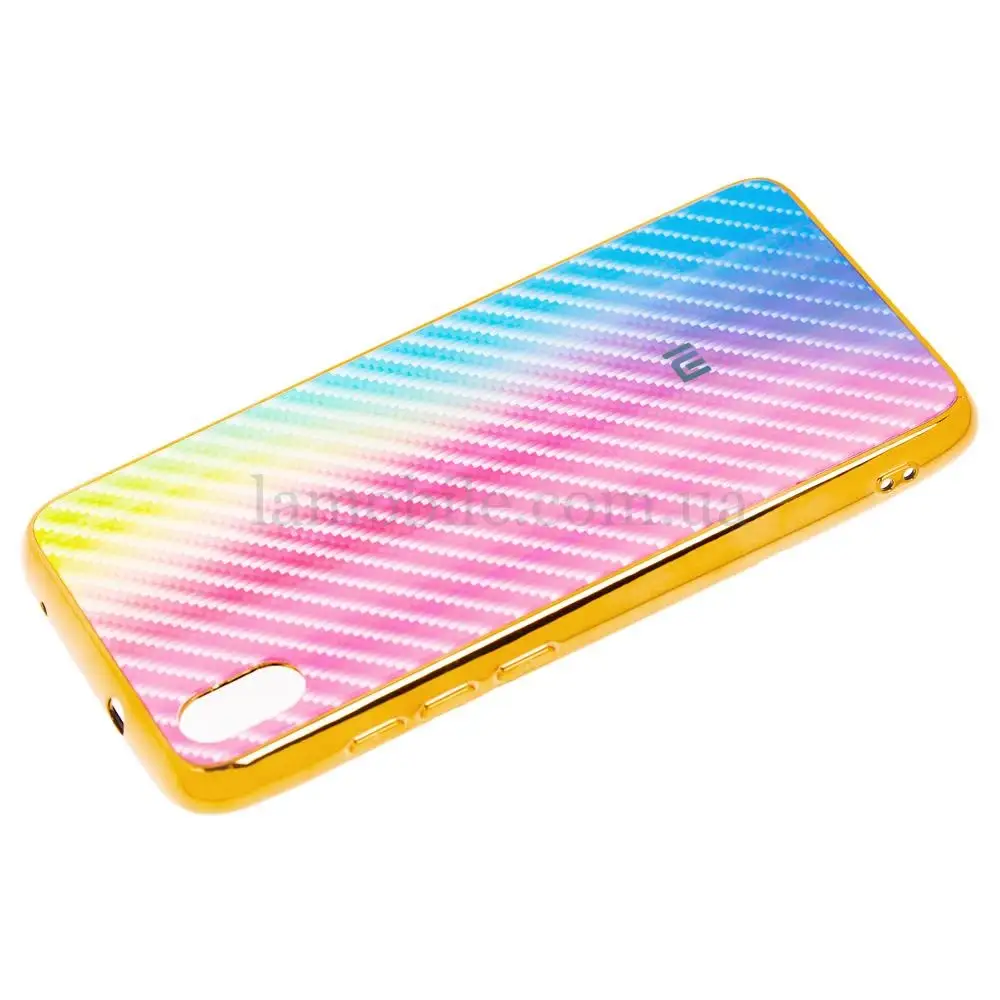 Чехол для Xiaomi Redmi 7A Carbon Gradient Hologram розовый