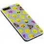 Чохол для iPhone 7 Plus / 8 Plus блискітки print + popsocket "смайлик"
