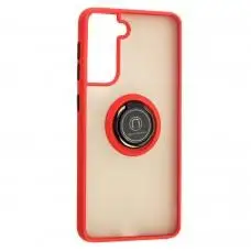 Чехол для Samsung Galaxy S21 (G991) LikGus Edging Ring красный       