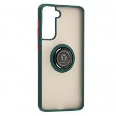 Чехол для Samsung Galaxy S21 (G991) LikGus Edging Ring оливковый       