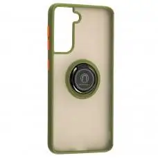 Чехол для Samsung Galaxy S21 (G991) LikGus Edging Ring хаки       