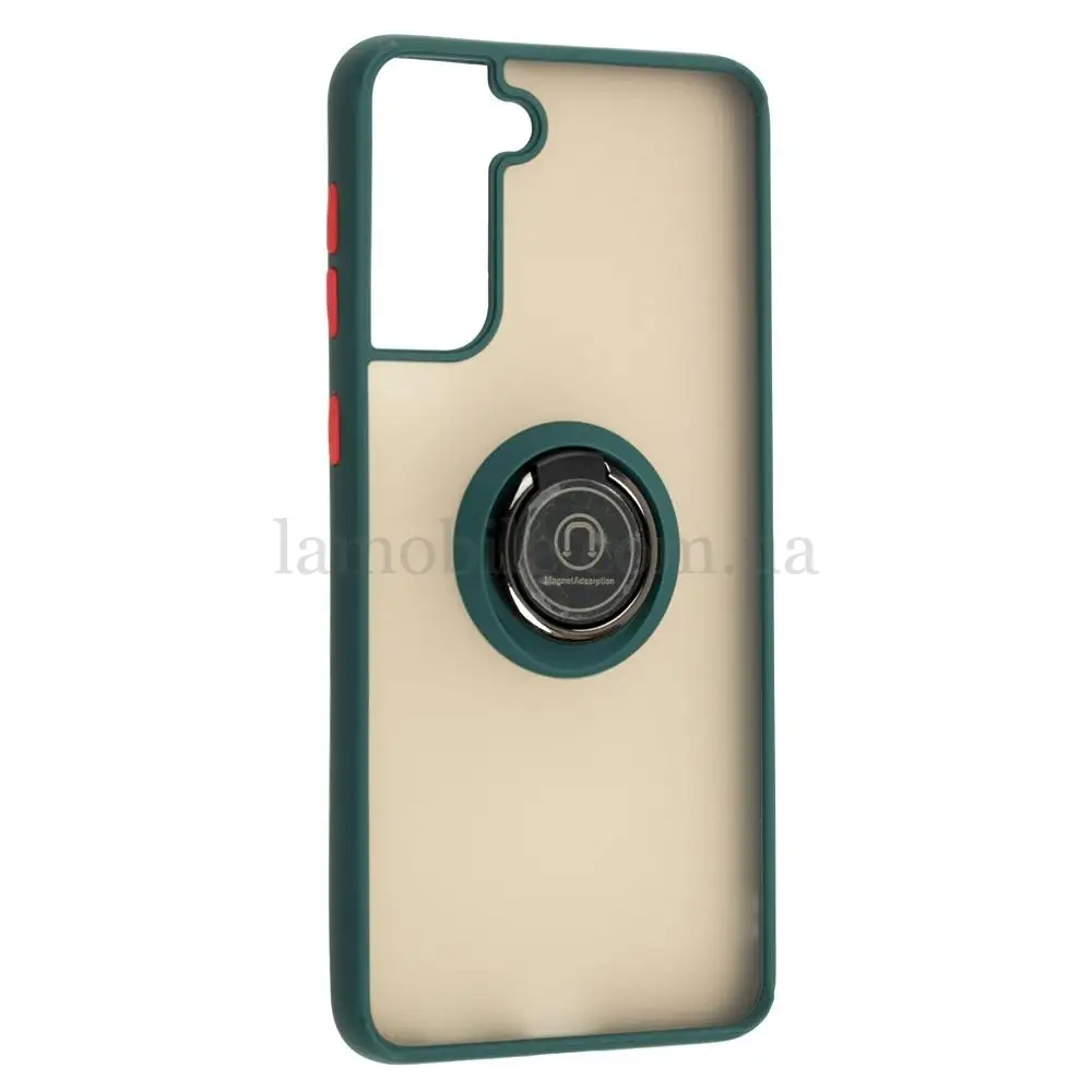 Чохол для Samsung Galaxy S21+ (G996) LikGus Edging Ring оливковий